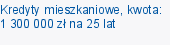 Kredyty mieszkaniowe, kwota: 1 300 000 zł na 25 lat