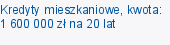 Kredyty mieszkaniowe, kwota: 1 600 000 zł na 20 lat