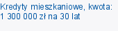 Kredyty mieszkaniowe, kwota: 1 300 000 zł na 30 lat