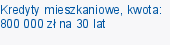 Kredyty mieszkaniowe, kwota: 800 000 zł na 30 lat