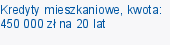 Kredyty mieszkaniowe, kwota: 450 000 zł na 20 lat