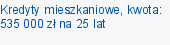 Kredyty mieszkaniowe, kwota: 535 000 zł na 25 lat