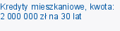 Kredyty mieszkaniowe, kwota: 2 000 000 zł na 30 lat