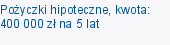 Pożyczki hipoteczne, kwota: 400 000 zł na 5 lat