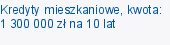 Kredyty mieszkaniowe, kwota: 1 300 000 zł na 10 lat