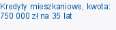 Kredyty mieszkaniowe, kwota: 750 000 zł na 35 lat