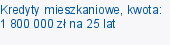 Kredyty mieszkaniowe, kwota: 1 800 000 zł na 25 lat