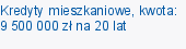 Kredyty mieszkaniowe, kwota: 9 500 000 zł na 20 lat